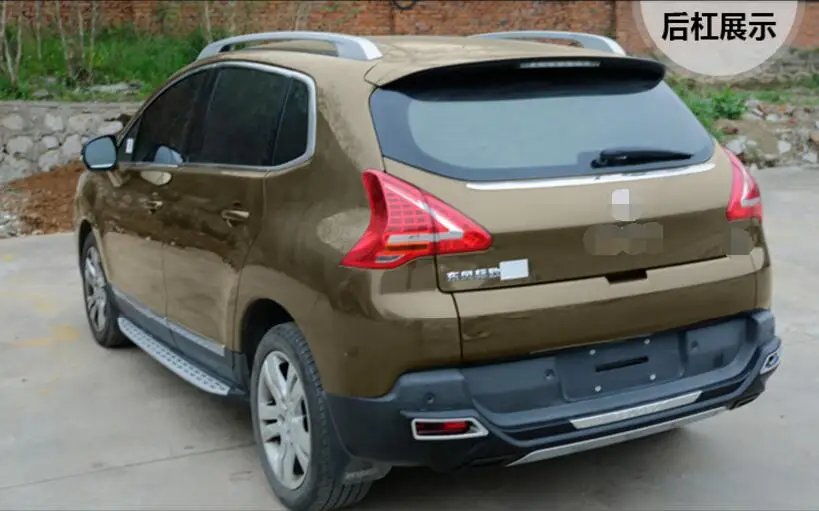 Защитная противоскользящая пластина заднего бампера для Peugeot 3008 2013 2014 2015 2016|rear
