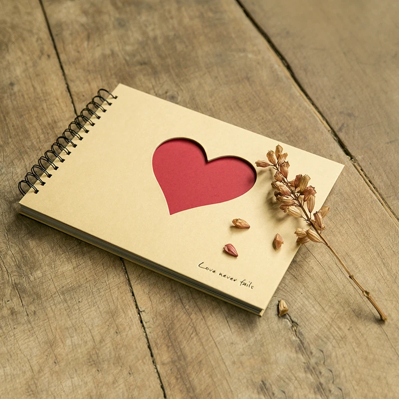 Wire Binding Love Album Diy Sticky Stamp Ticket Collection Gift Girlfriend Bf Teacher Story Photo Wedding Albums | Дом и сад