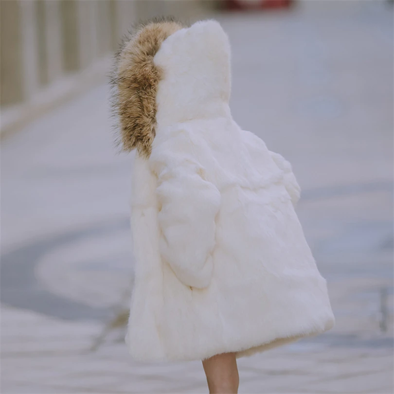 2017 Children Real Rabbit Fur Long Coat Outwear Kids Girls Winter Natural 100% Warm Jacket for | Детская одежда и обувь