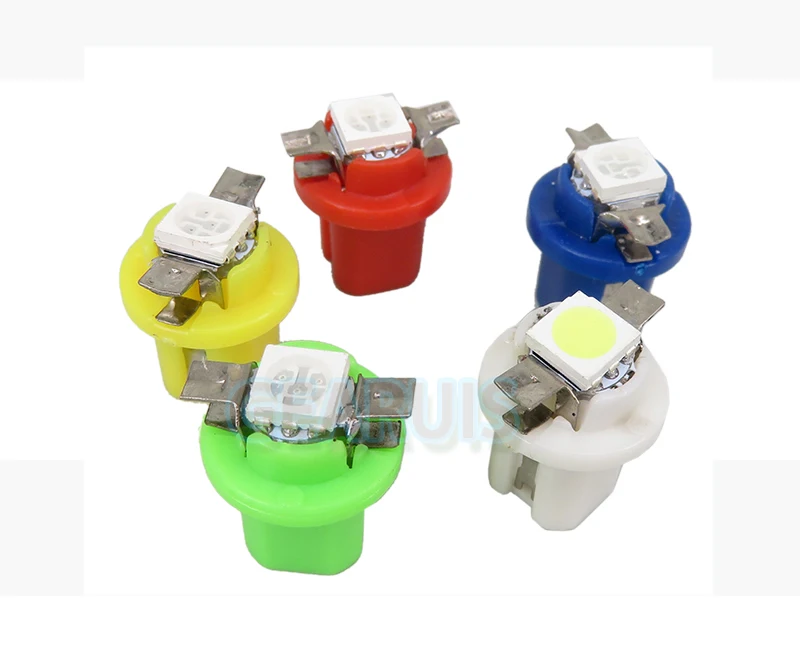 100 шт. светодиодные лампы T5 B8.5 5050 1 SMD|t5 b8.5|car lamp interiorled instrument |
