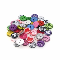 50pcs resin sewing button scrapbooking round mixed random flatback 2 holes button costura buttons for clothing s1056 12mm