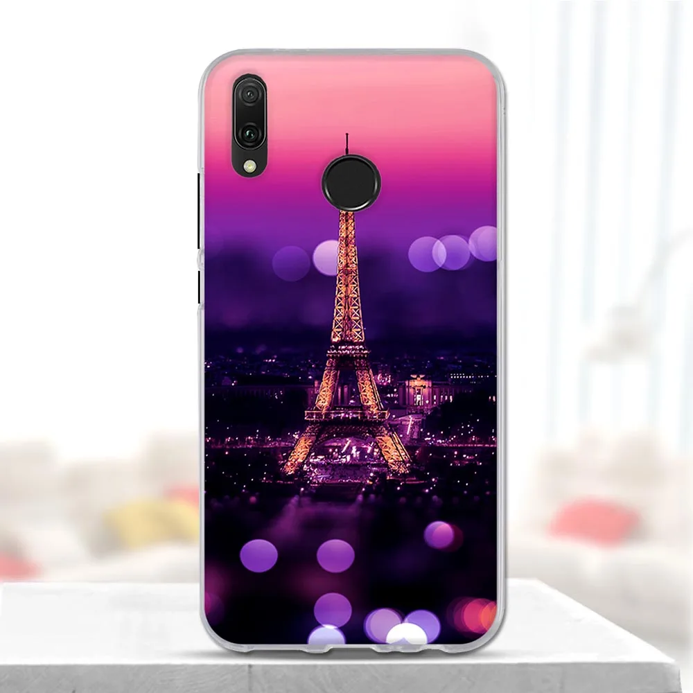 Силиконовый чехол для Huawei Y9 2019 мягкий из ТПУ Y 9 дюймов искусственные рисунки