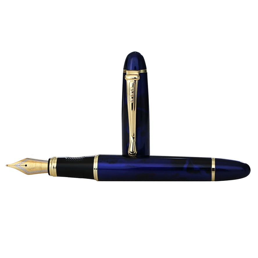 JINHAO 450 перьевая ручка 0.5MM or 1.0MM ручка чернильная перо для письма канцтовары ручки для школы - Цвет: Dark blue