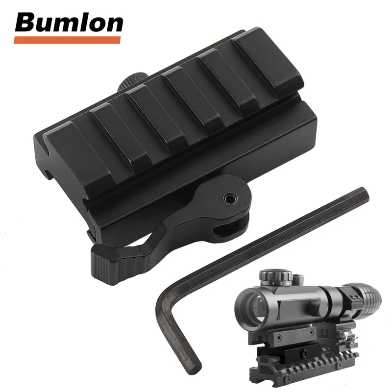 

Mini Riser Block Mount For 20mm Picatinny Rails With Quick Detach QD Half Inch For Hunting Airsoft Gun RL1-0010