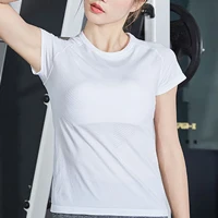 Спортивный топ BINAND, футболка для йоги, облегающая женская спортивная кофта, топы для фитнес-тренировки для женщин, тонкая гимнастическая майка с коротким рукавом