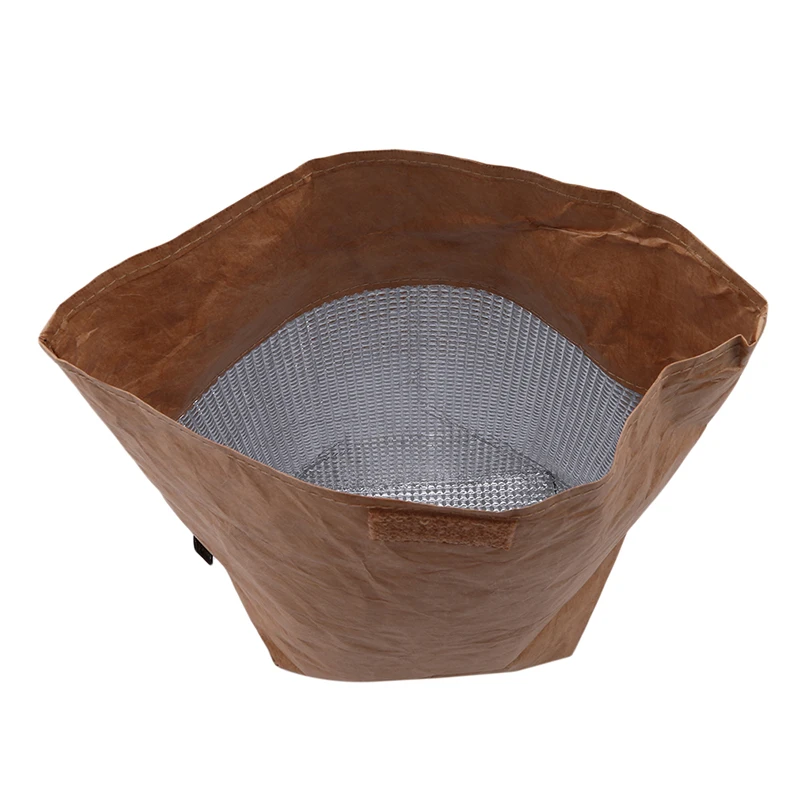 Ice pack kraft paper picnic bag women men kid Waterproof Insulation lunch Bag Environmentally box outdoor camping | Дом и сад
