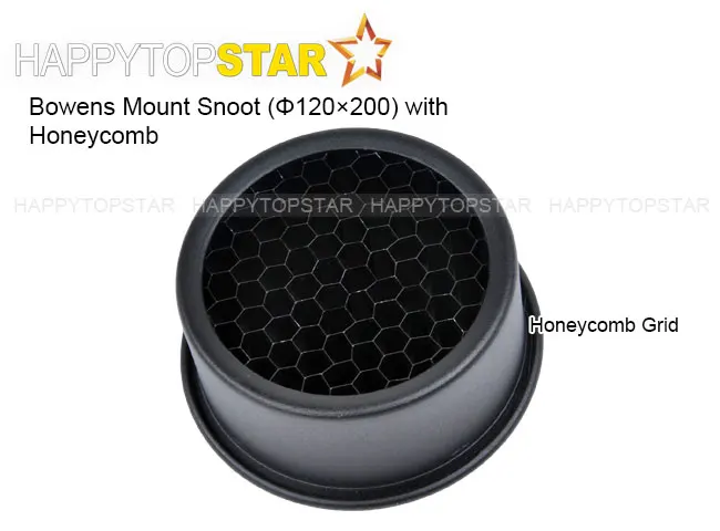 Алюминиевый конический тубус 120X200 с Сотами для студийного стробоскопа Bowens Bowen Mount