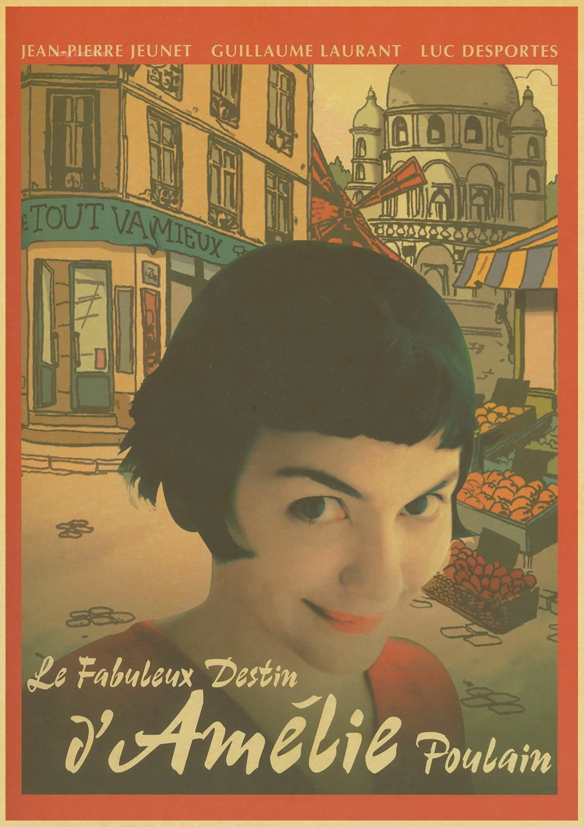 Audrey Tautou знаменитая работа Amelie винтажный бумажный плакат настенная живопись украшение дома 42X30 см 30X21 см