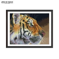 joy sunday tiger cross stitch patterns diy needlework aida canvas for embroidery kit counted cross stitched 14ct 11ct dmc thread