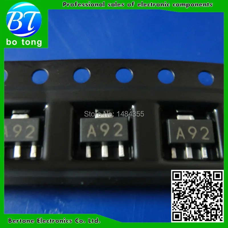 100 шт./лот MMBTA92 A92 маркировка: A92 SOT-89 SMD транзистор