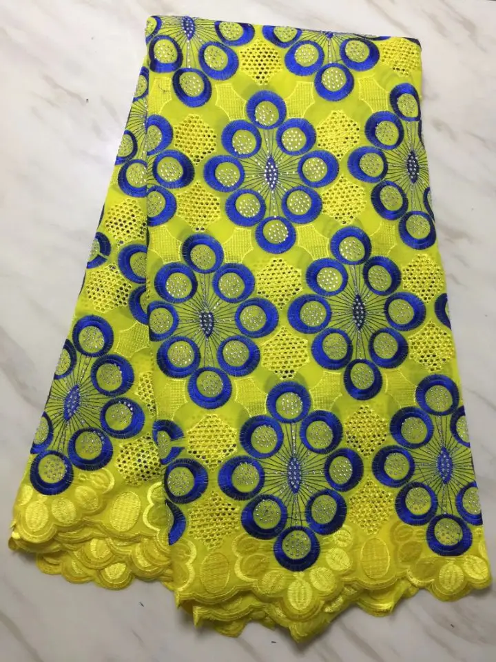 5 ярдов красивая темно зеленая Африканская Хлопковая ткань и вышивка фуксии