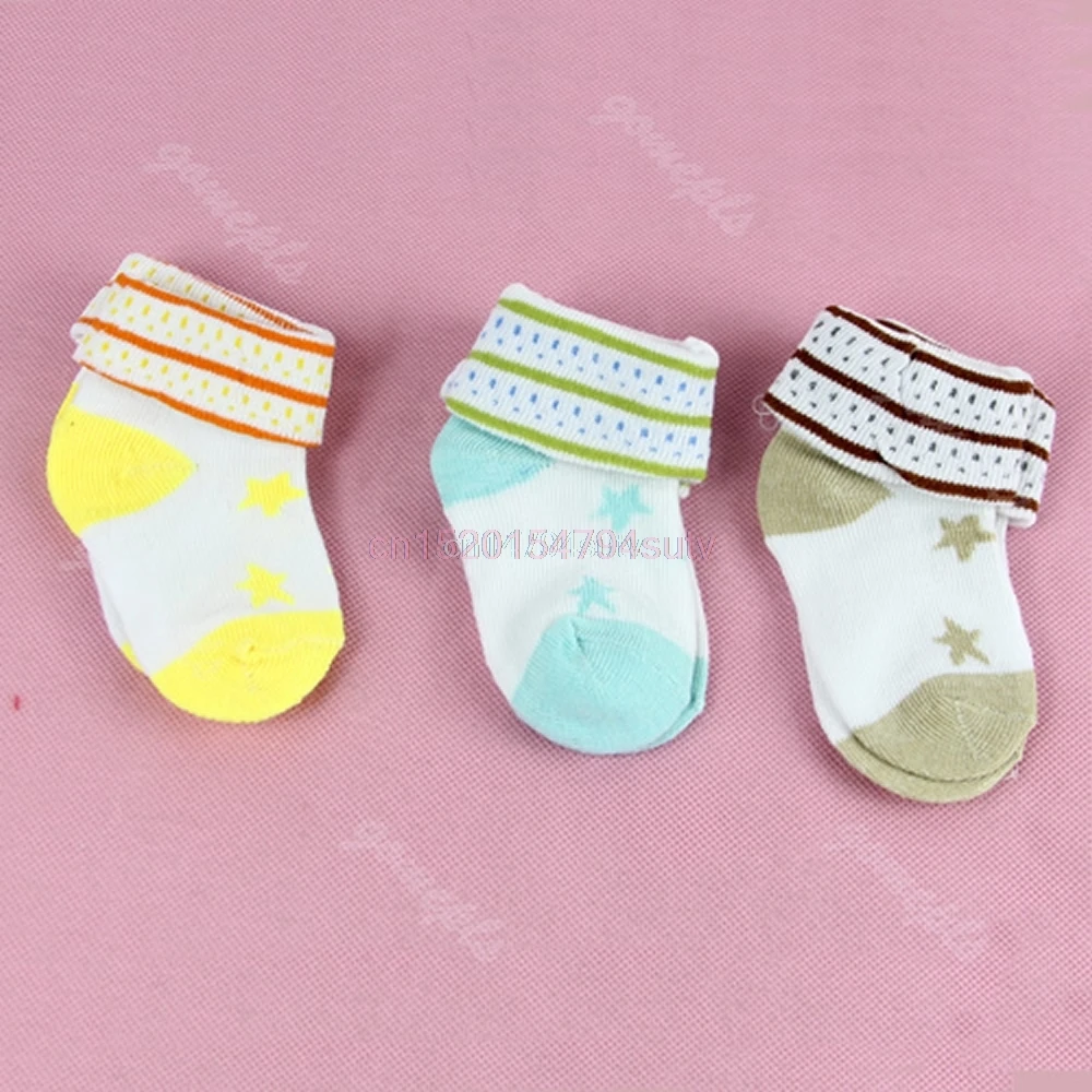 

1 Pair Baby Kids Children Girl Infant Toddler Anti-slip Shoes Cotton Socks 0-6M #H055#