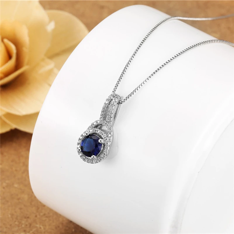 Синий бриллиант, кианит, сапфир, Подвеска для женщин, 14 K, Bizuteria, темперамент, имитация ювелирных изделий, женский кулон, халцедон, драгоценные камни