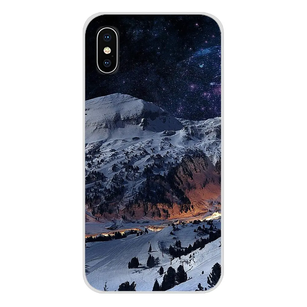 Силиконовый чехол для телефона Snow Mountain Aurora Milky Way Stars Samsung A10 A30 A40 A50 A60 A70 Galaxy S2 Note 2 3
