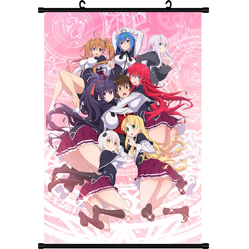 Аниме старшая школа DxD Himejima Akeno & Irina Shidou Rias Gremory Toujou Koneko домашний Декор настенный