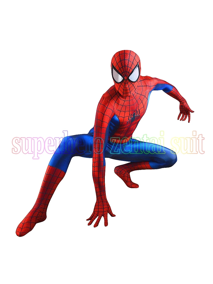 Новейший Удивительный костюм Человека паука спандекс 3D печать Хэллоуин косплей