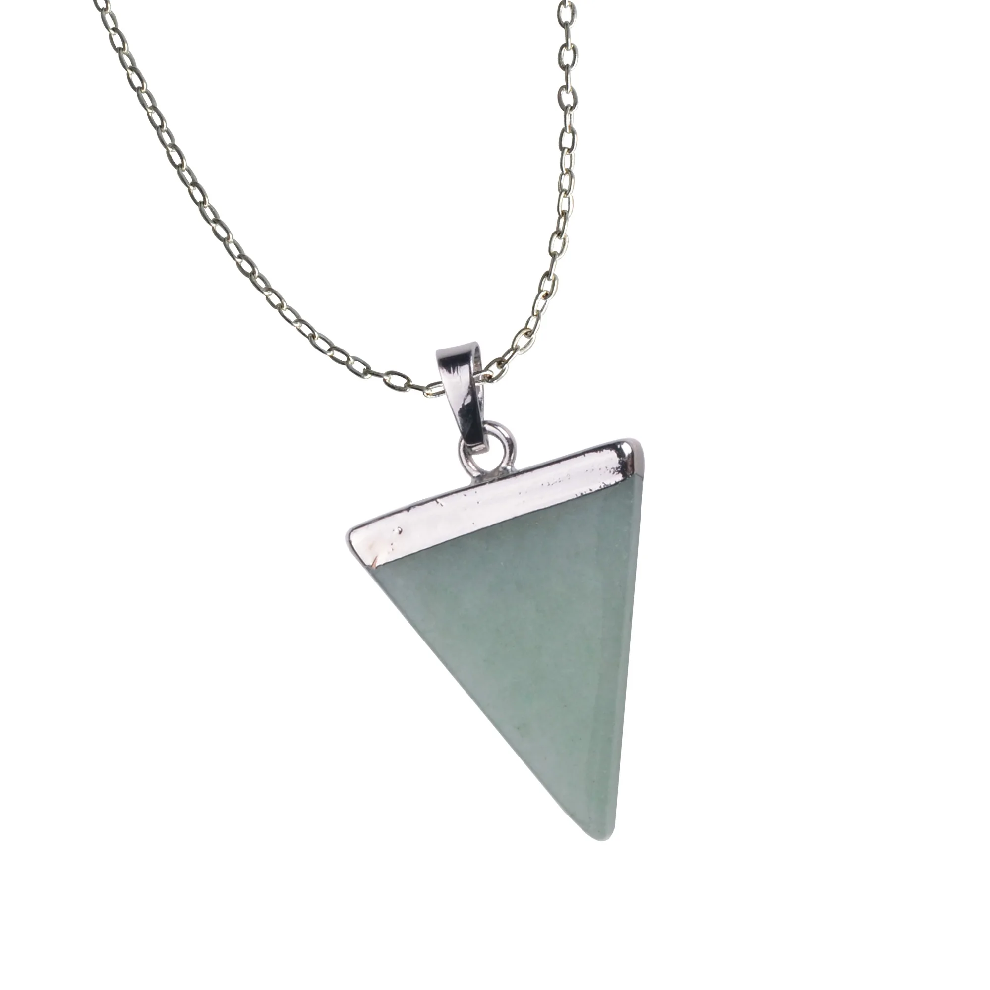 Последние геометрические красочные ожерелье с природным камнем Треугольный