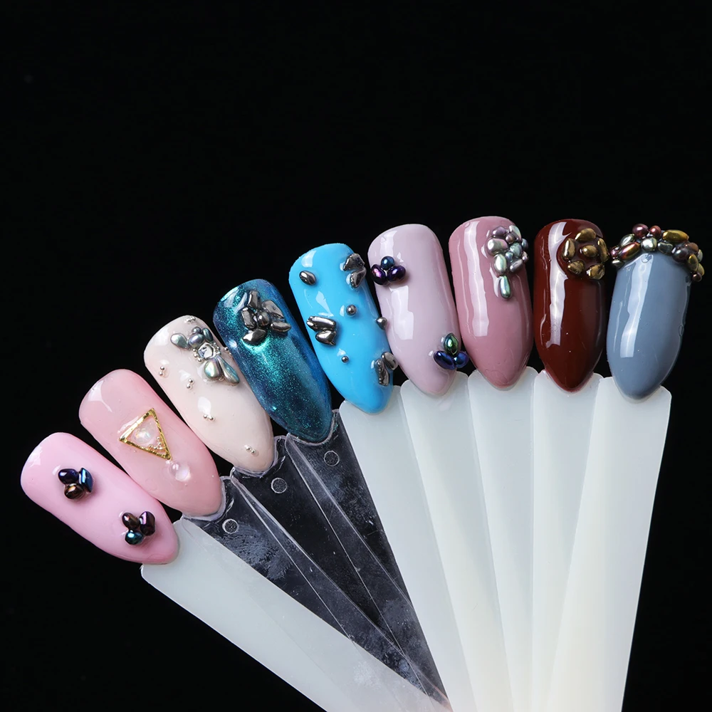 7 цветов нерегулярный натуральный камень для ногтей кристалл Хамелеон AB бусины 3D