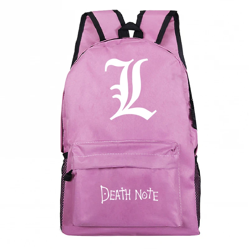 1 Death Note L Teens School Backpack Fashion New Pattern Men Women Travel Mochila Beautiful Students Boys Girls Book Rucksack - Цвет: 1