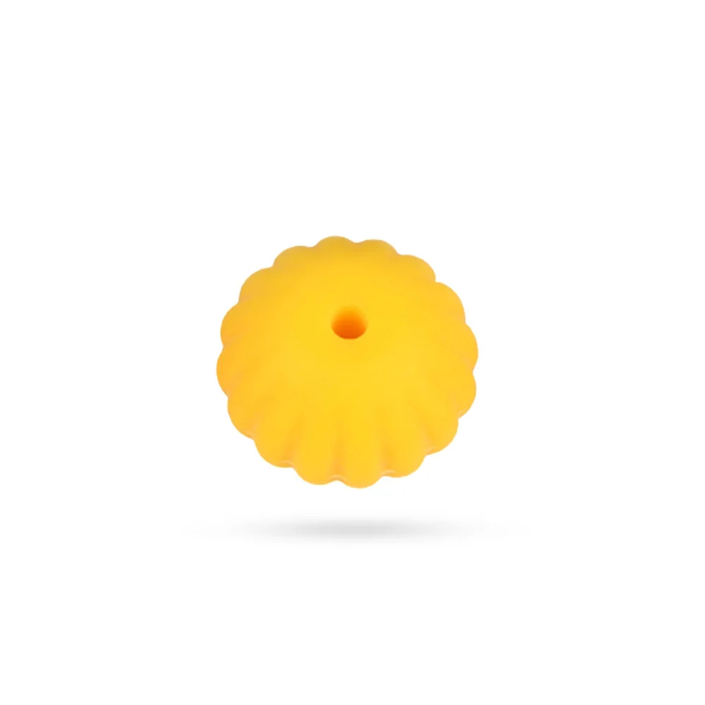 Yellow TYRY. HU 10 шт. тыквенные силиконовые бусины BPA бесплатно для DIY Детские Прорезыватели для зубов ожерелье аксессуары пищевой силиконовый Прорезыватель для зубов игрушка - Цвет: Yellow
