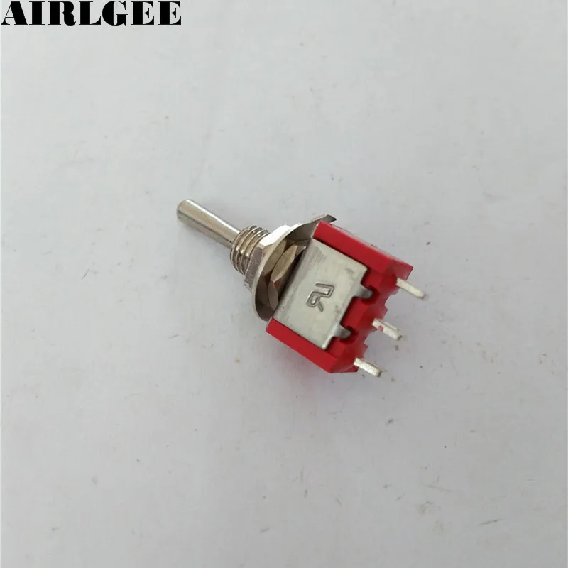 SPDT ВКЛ-ВЫКЛ-ВКЛ 3 позиционный Мгновенный электрический тумблер AC 120V 5A красный 2 шт