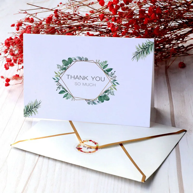 6 шт./компл. разный простой стиль лучший для вас спасибо бумажные поздравительные