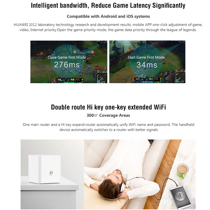 HUAWEI Honor Pro WS851 умный беспроводной маршрутизатор 2 4 ГГц + 5 WiFi AC1200M двухъядерный
