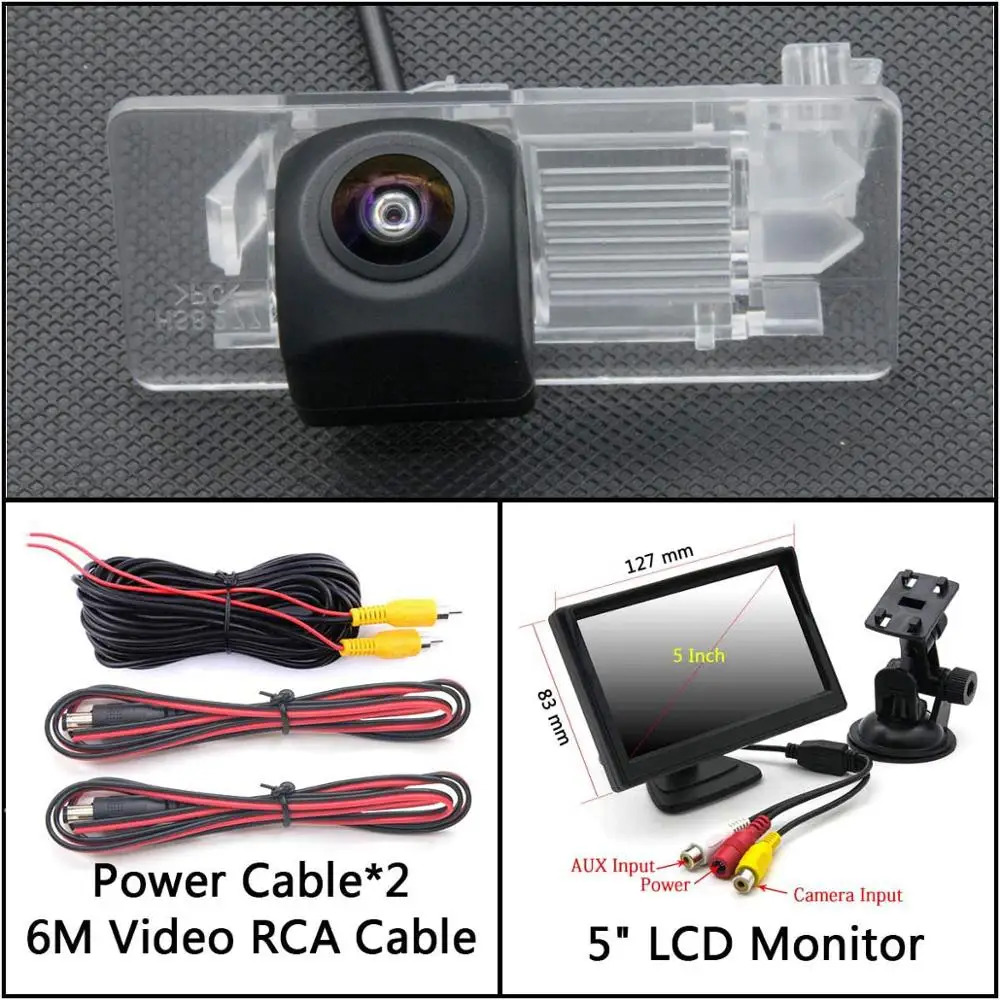 Cam Add 5 inch LCD 175 градусов HD резервная камера заднего вида для VW Golf Touran Lavida/Grand Lavida Golf puls Passat B7 Wagon автомобильный монитор - Название цвета: Cam Add 5 inch LCD
