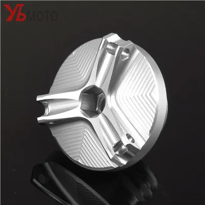 Sliver Мотоцикл с ЧПУ M20* 2,5 моторное масло капсула Крышка Штепсельной Вилки для Honda CBR Kawasaki ER6n Z1000 Z800 Ninja600R Yamaha XSR900 MT09 TMAX - Цвет: Sliver
