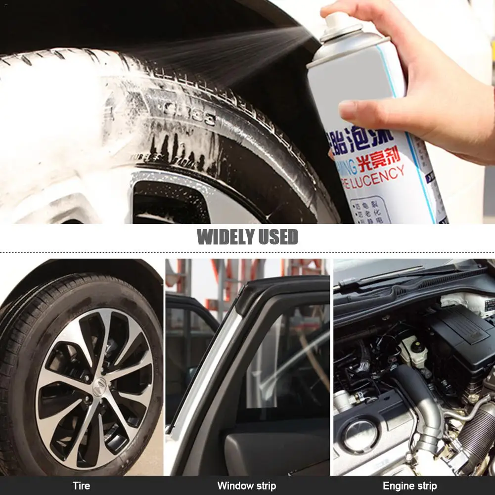 Воск для автомобильных шин отбеливатель блестящий спрей мощная очистка пены