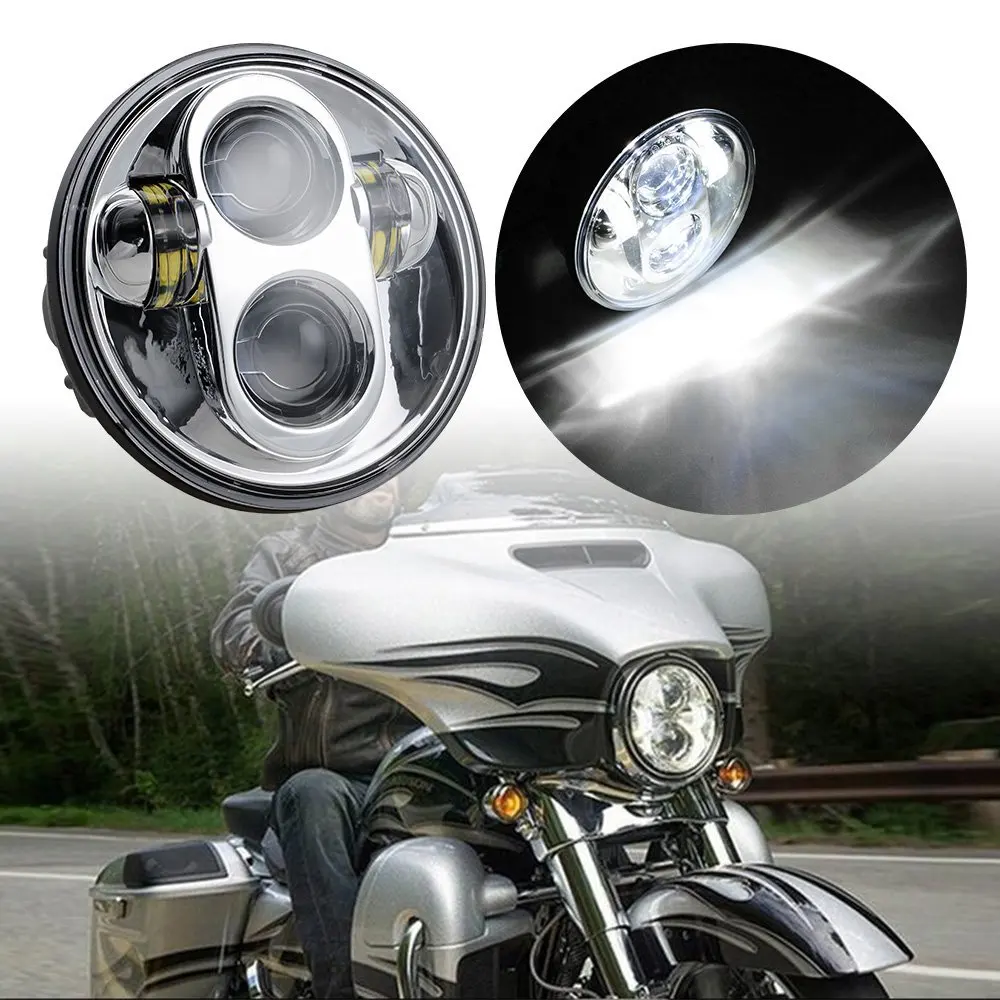5,75 дюймов корпус фары ковш для Harley Softail Sportster Dyna Choppers 5,75 ''светодиодный кронштейн фары корпус