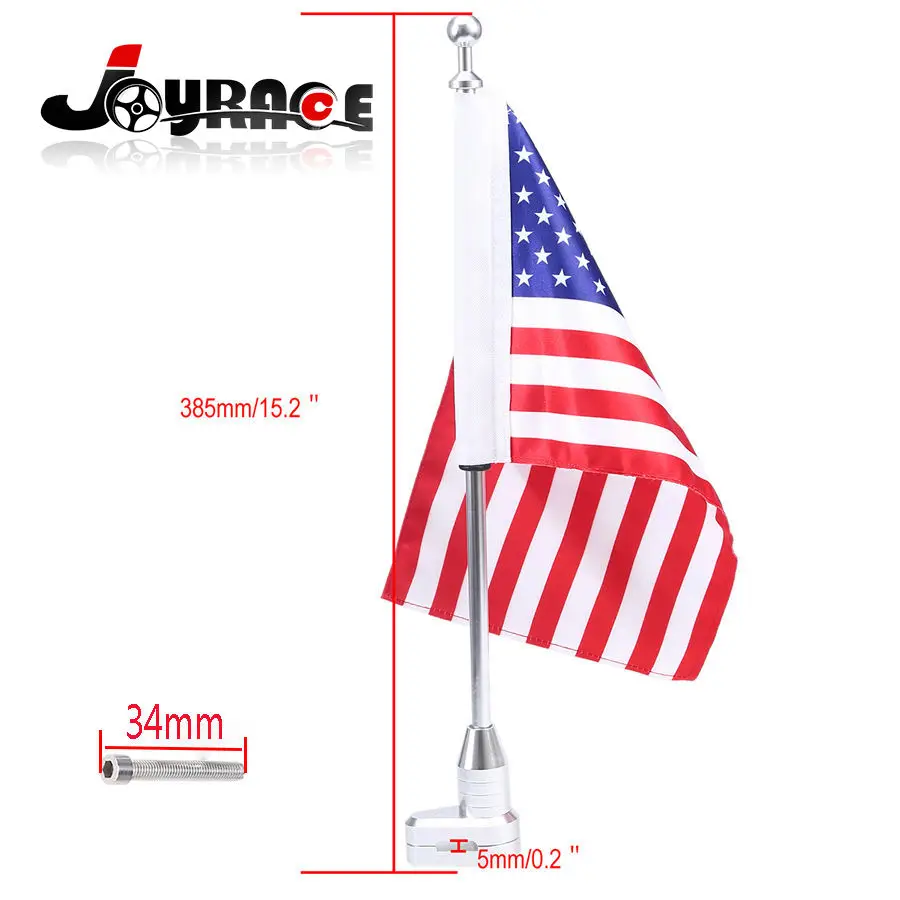 Chrome Мотоцикл заднего боковое Крепление Держатель для флага Америка Флаг США Harley