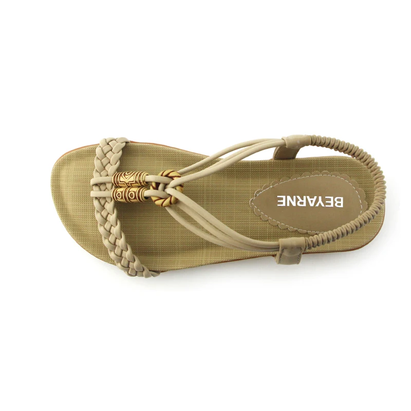 Женские босоножки на плоской подошве в этническом стиле Размеры 35 42|Боссоножки и