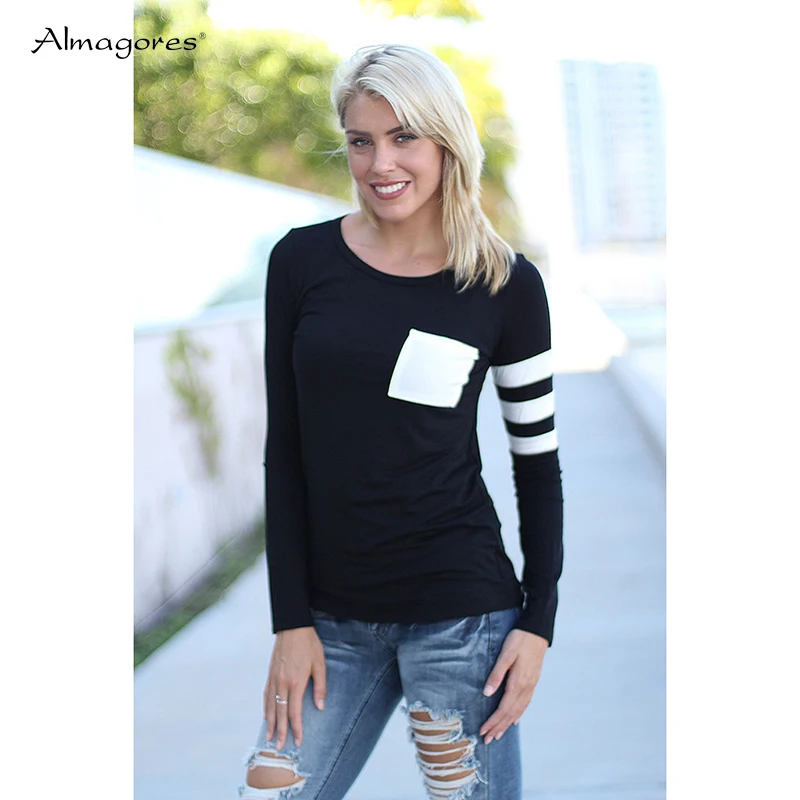 Almagores Blusas Femininas 2018 г. Новые Для женщин Женские однотонные модные рубашки с длинным
