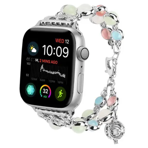 Регулируемый браслет ремешок для часов ночник светящийся жемчуг Apple Watch iWatch1 2 3 4
