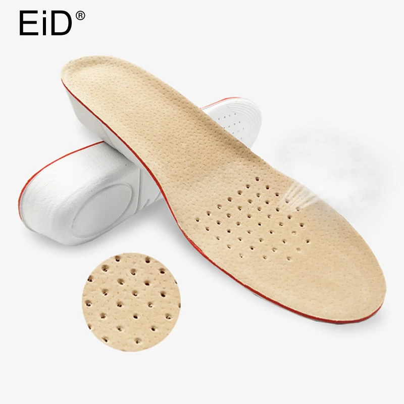 EID стельки из свиной кожи увеличивающие рост для мужчин и женщин 1/2/3 см невидимые