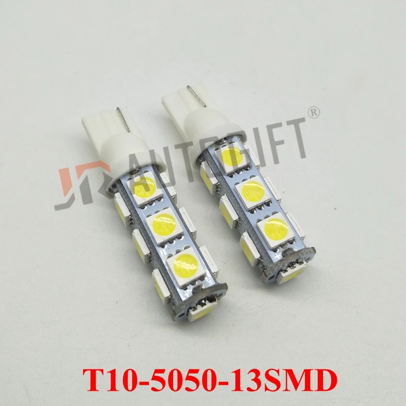 50 шт. 12 В 24 оптовая продажа белый T10 13 SMD светодиодный 5050 13Smd автомобильный боковой
