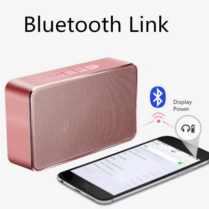 Новый металлический корпус Беспроводной Bluetooth Динамик передвижной стол для