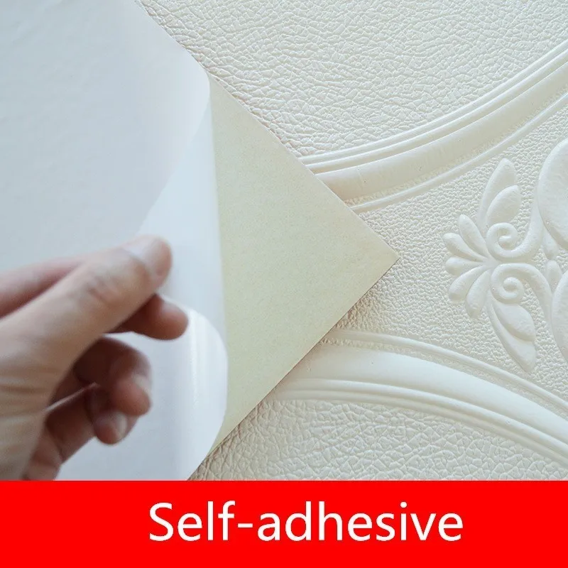 30*60cm 3D Wallpapers PE Self Adhesive Anticollision TV Background Wall Sticker Leather Carving Decal Mural Decorative LR288 |