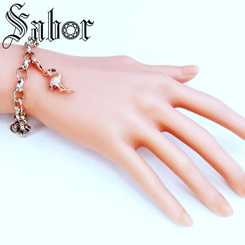 CZ паве розовое золото птица очарование модные ювелирные изделия модный стиль