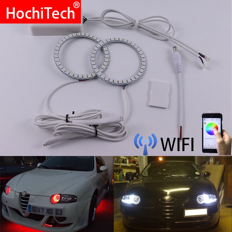 Wi Fi Беспроводной с несколькими цветами RGB Цвет светодиодный ангельские глаза