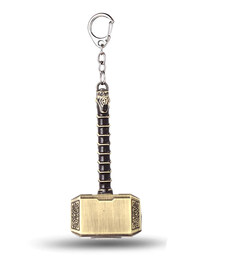 Gold 1 J Store Thor Hammer брелок для автомобиля, ювелирные изделия из фильма, модель Mjolnir, металлический брелок для фанатов, Мужская игрушка для мальчика, сувенир - Цвет: Gold 1