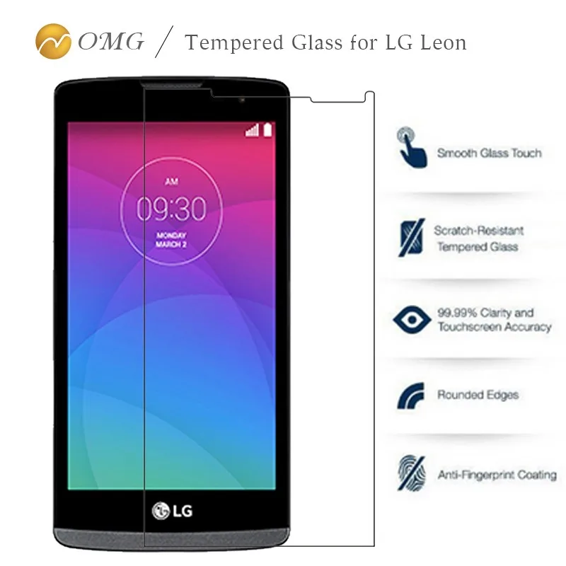9H 0,3 мм закаленное стекло для LG Leon 4G Lte H340 H324 C40 C50 закаленное стекло для LG Leon H340N защита экрана