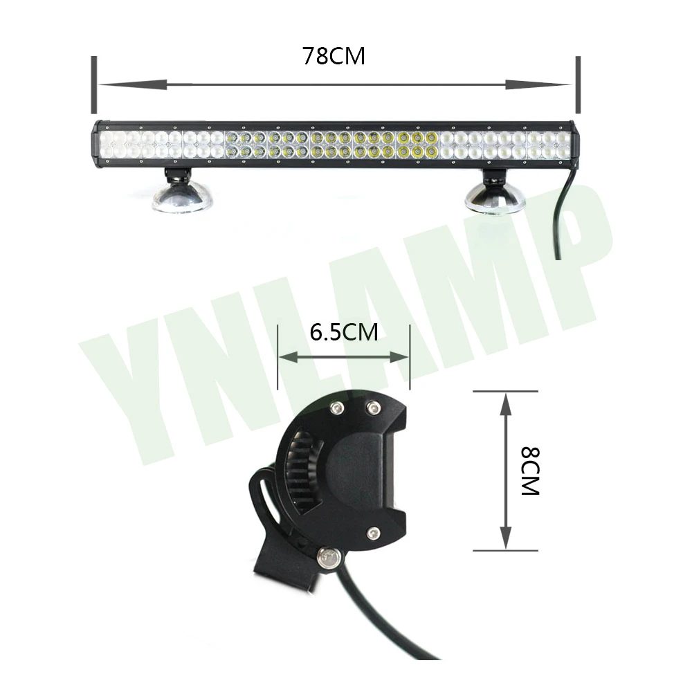 YNROAD 198w 35 дюймов Нижний Кронштейн с двойным рядом бар вождения по бездорожью