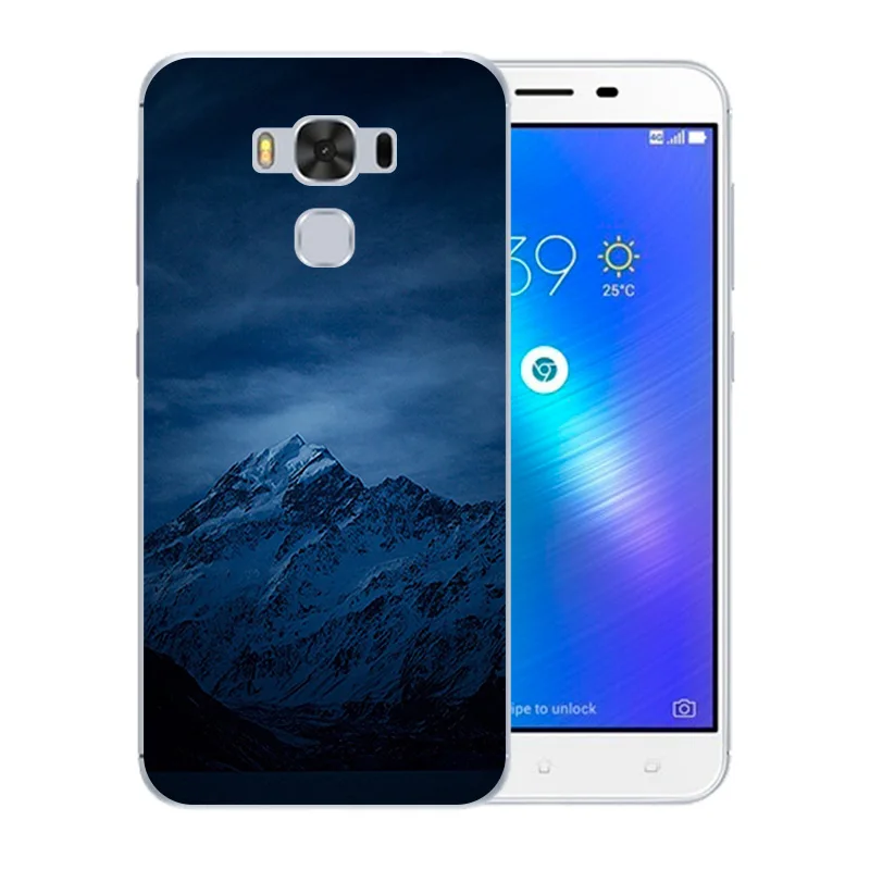 Мягкий силиконовый чехол для Asus Zenfone 3 MAX ZC553KL 5 дюймов телефона с пейзажным узором