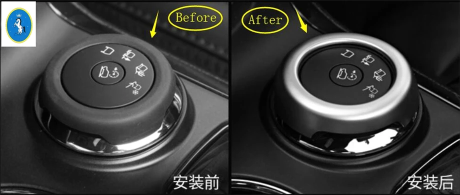 

Yimaautotrims For Ford Explorer 2016 2017 2018 ABS Accessories Central Control Drive Model Decoration Ring Adjustment Cover Trim