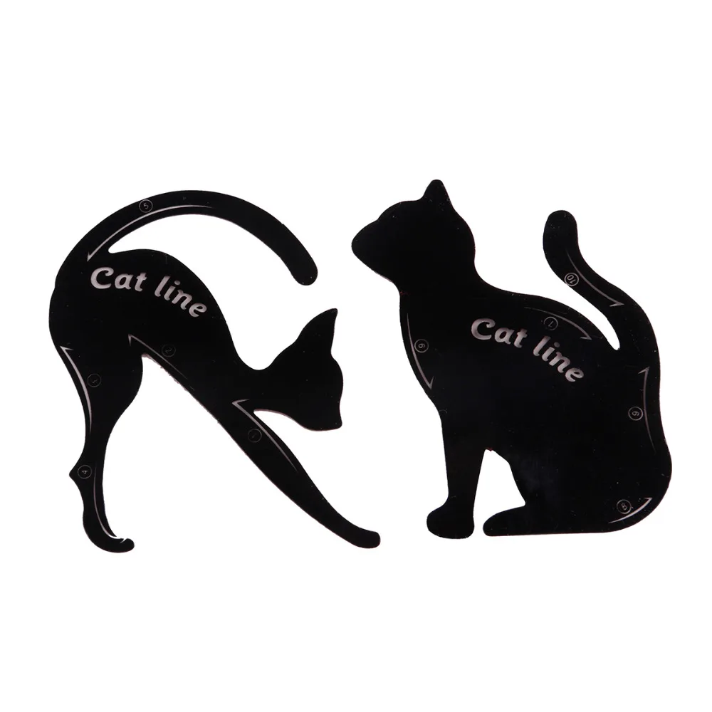 2 шт./компл. новая линия кошачий глаз Макияж подводка для трафареты шаблоны