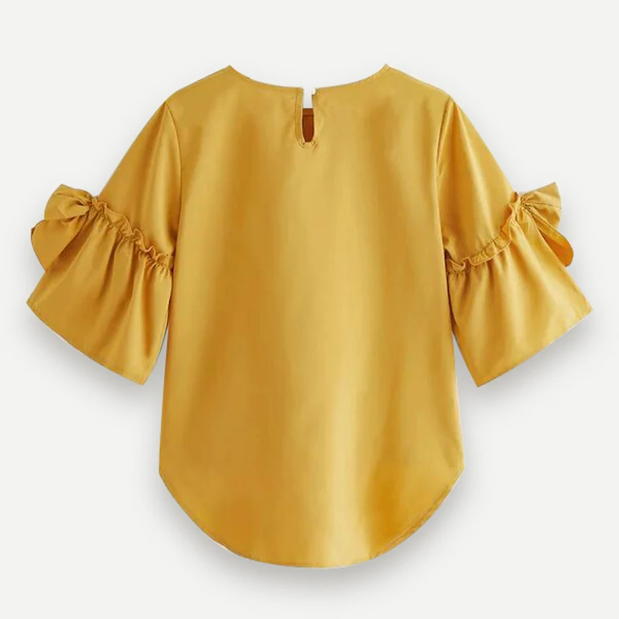 2019 летние модные однотонные Желтые Повседневные топы для женщин яркие цвета