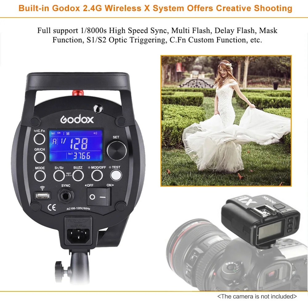 Набор Godox для студийной фотосъемки с 1 стробоскопической вспышкой 600 Вт +