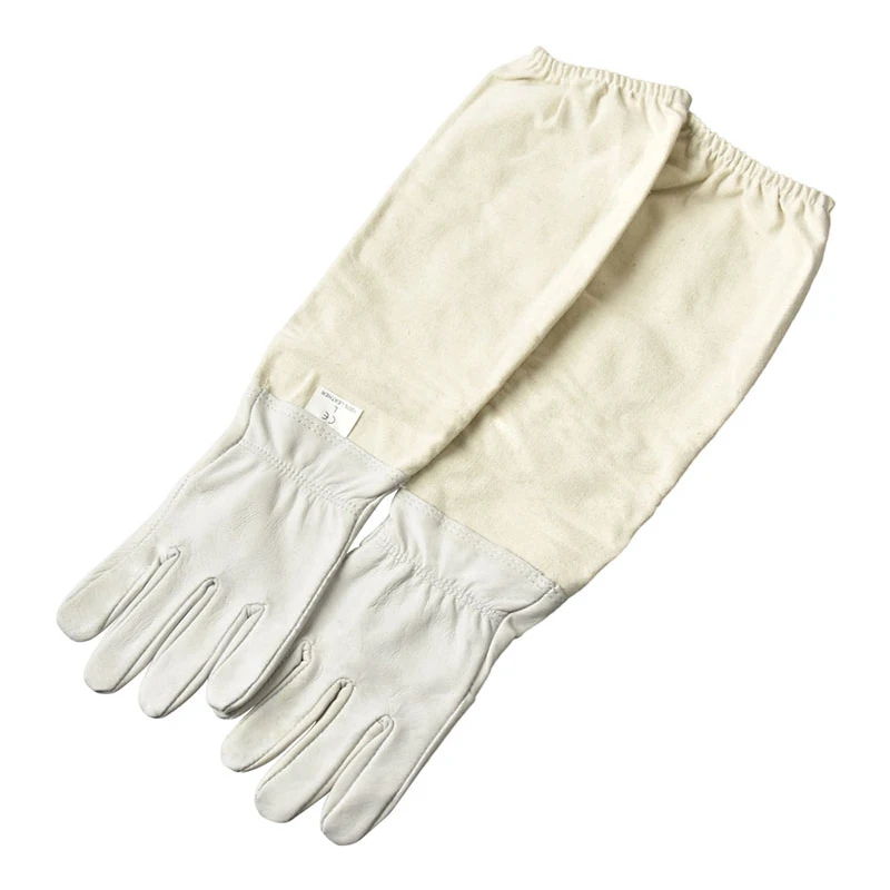 

DLKKLB 2 Pair Beekeeping Gloves Sheepskin Breathable Material Bee Tools Universal Model Canvas Gloves We Sell Cut Honey Knife